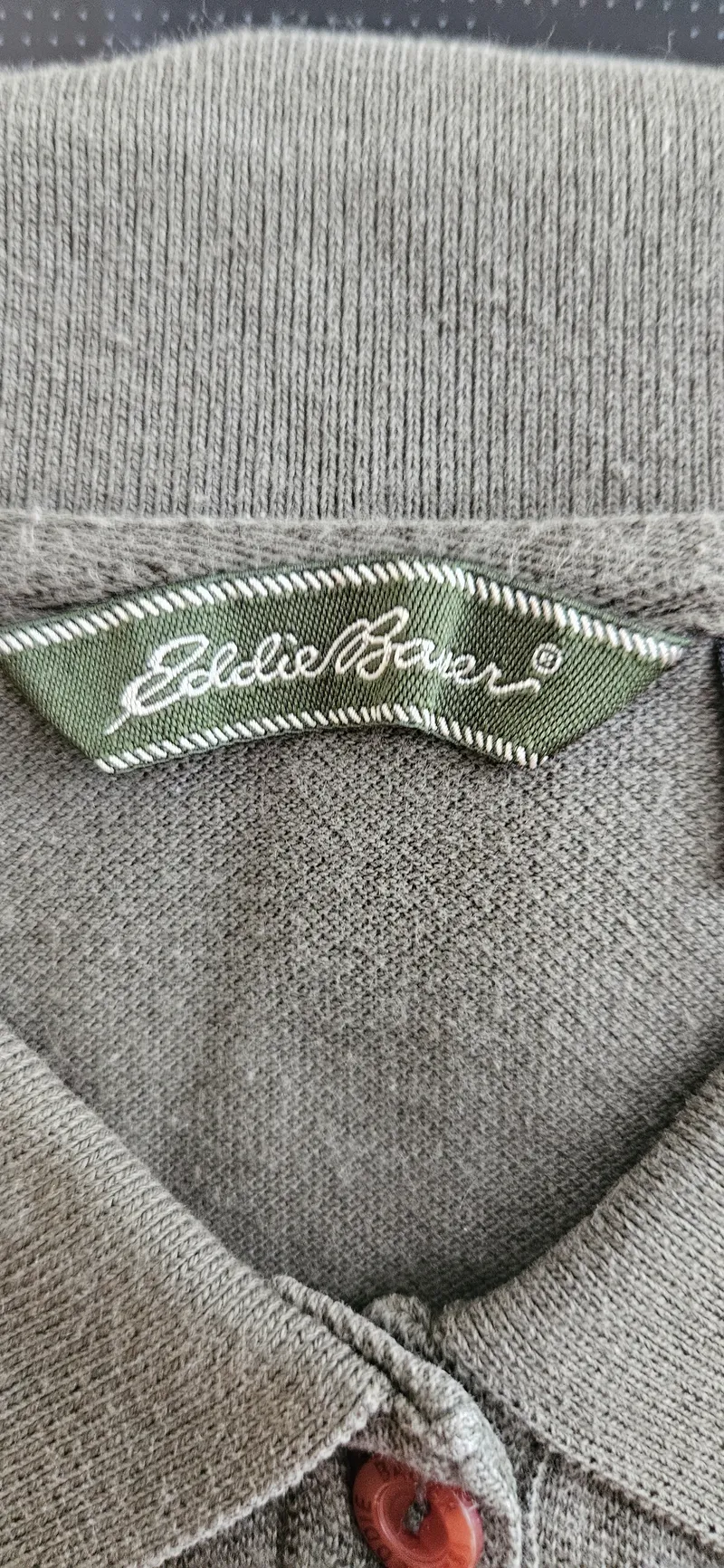 Eddie Bauer Damen Poloshirt Oliv Gr. 36/S Kurzarm Casual Baumwolle 4