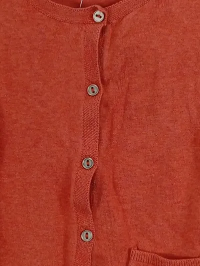 Next Strickjacke Mädchen Gr. 110 Orange Melange Baumwolle Cardigan