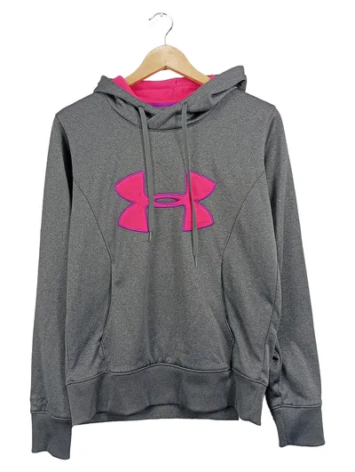 Under Armour Damen Kapuzenpullover Grau S Sportlich Logo-Print Hoodie