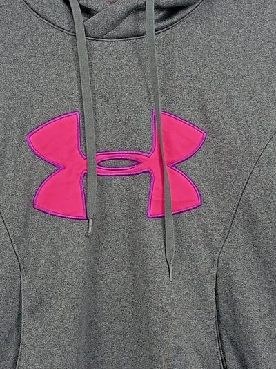 Under Armour Damen Kapuzenpullover Grau S Sportlich Logo-Print Hoodie