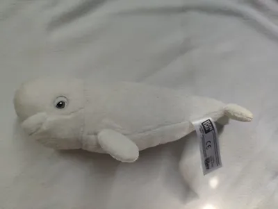 Bandai Beluga Wal Baby Kuscheltier Plüschtier Weiß 22cm Stofftier