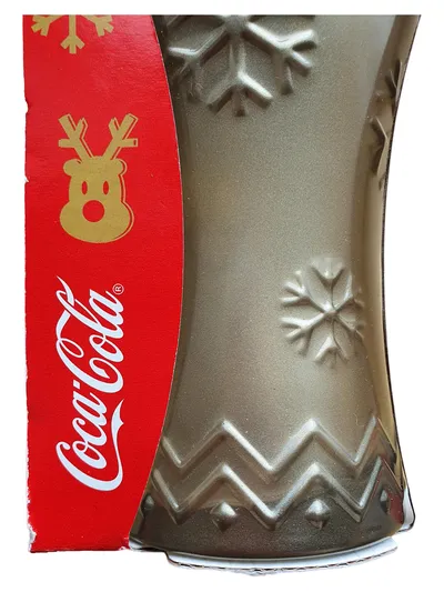 Coca-Cola Latte Macchiato Glas Gold Limitierte X-Mas Edition 2021