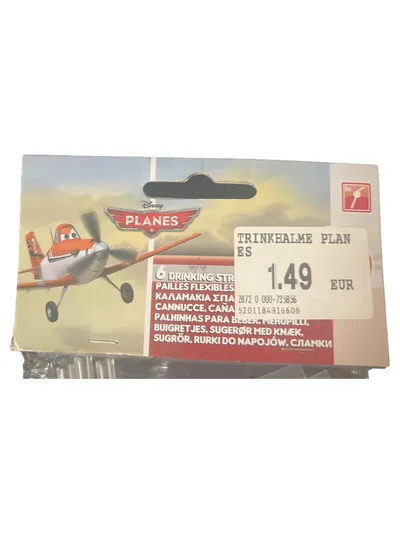 Disney Planes Trinkhalme 6er Pack Kinder Party Deko Geburtstag Kunststoff