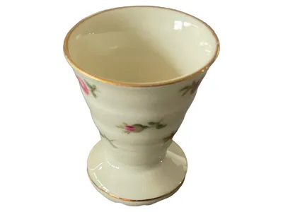 Rosenthal Eierbecher Vintage Weiß Blumenmuster Porzellan