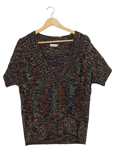 Lisa Tossa Damen Pullover Strickshirt Mehrfarbig Gr. L Casual