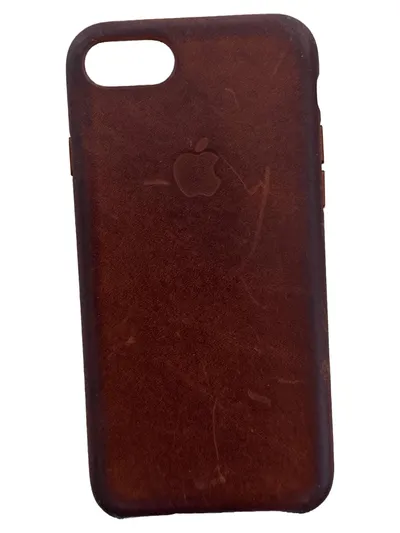 Apple iPhone Handy Schutzhülle Leder Braun Basic Case Hülle