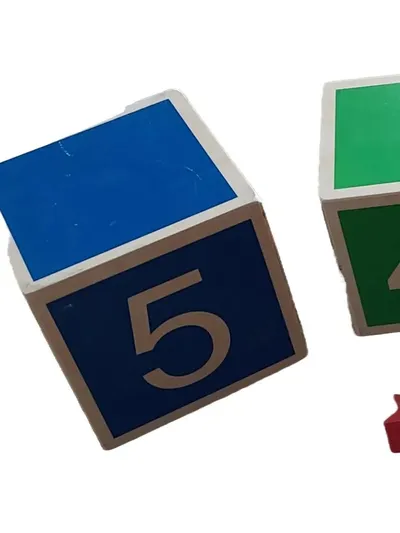 DELTA SPORT Holzbausteine Stapelwürfel Zahlen 1-5 Lernspielzeug Kinder