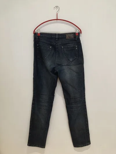BRAX Damen Destroyed Jeans Gr. 38 Blau Casual Denim Hose
