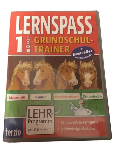 Terzio Lernpass 1. Klasse Grundschul-Trainer CD-ROM Mathe Deutsch Verkehr