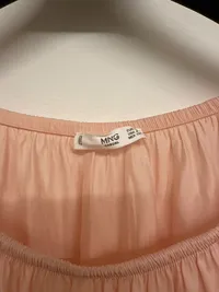 Mango MNG Damen Bluse Off-Shoulder Rosa Gr. S 36 Viskose Feminin 3