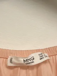Mango MNG Damen Bluse Off-Shoulder Rosa Gr. S 36 Viskose Feminin 4