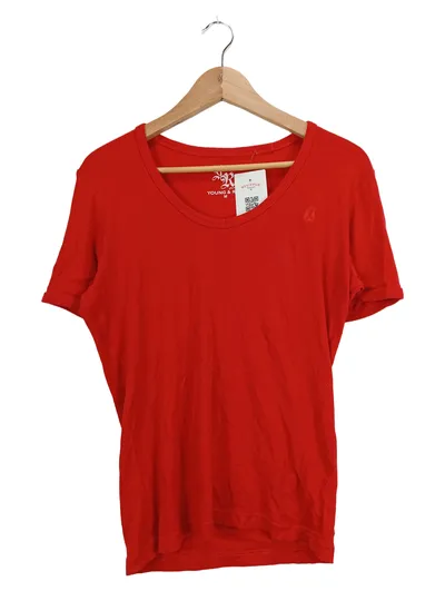 Young & Rich Damen T-Shirt Rot Gr. 38;M Casual