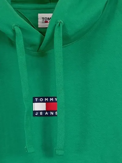 Tommy Jeans Kapuzenpullover Herren Gr. 48/M Grün Casual Hoodie