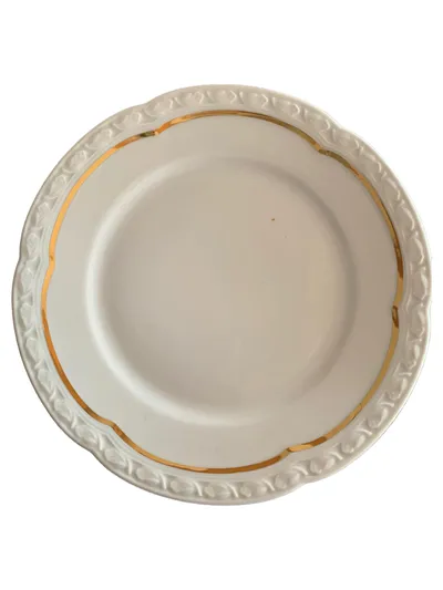 Edelstein Bavaria Platzteller Porzellan Klassisch Weiß Florales Muster 20cm