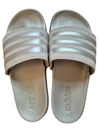 Adidas Adilette Damen Badeschuhe Slides Gr. 38 Grau Silber Badelatschen 2