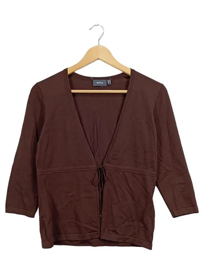 MEXX Damen Strickjacke Gr. 38/M Braun Casual Cardigan