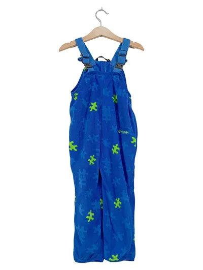 Bergans Kinder Outdoorhose Latzhose Fleece Puzzle Blau Gr. 98