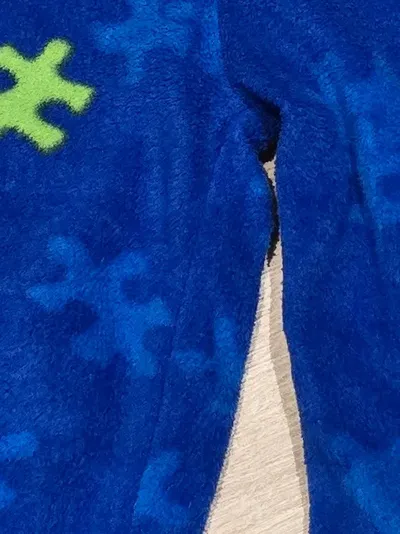 Bergans Kinder Outdoorhose Latzhose Fleece Puzzle Blau Gr. 98