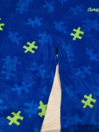 Bergans Kinder Outdoorhose Latzhose Fleece Puzzle Blau Gr. 98 3