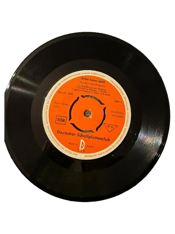 Anton Karas spielt Zither Single Vinyl Deutscher Schallplattenclub Wachau 1