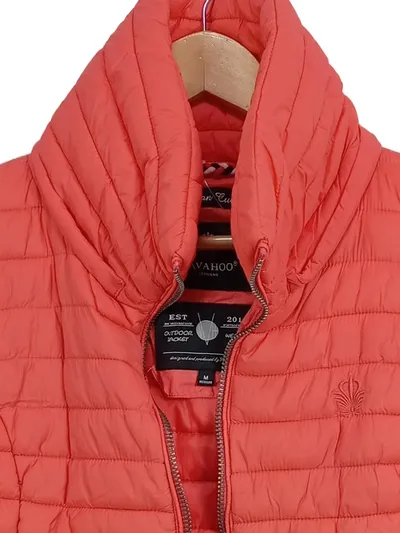 Navahoo Damen Steppweste Gr. M Orange Freizeit Outdoor Gesteppt Polyester
