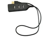 CSL USB 2.0 Hub 4 Port Schwarz Kabelgebunden Adapter Verteiler PC Laptop 1