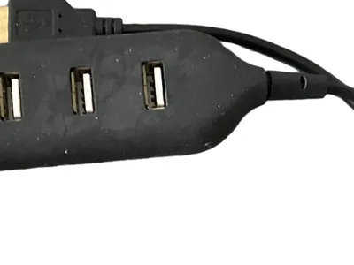CSL USB 2.0 Hub 4 Port Schwarz Kabelgebunden Adapter Verteiler PC Laptop