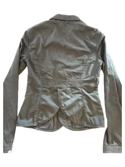 Diesel Damen Blazer Jacke Schwarz Baumwolle Casual Gr. L 42