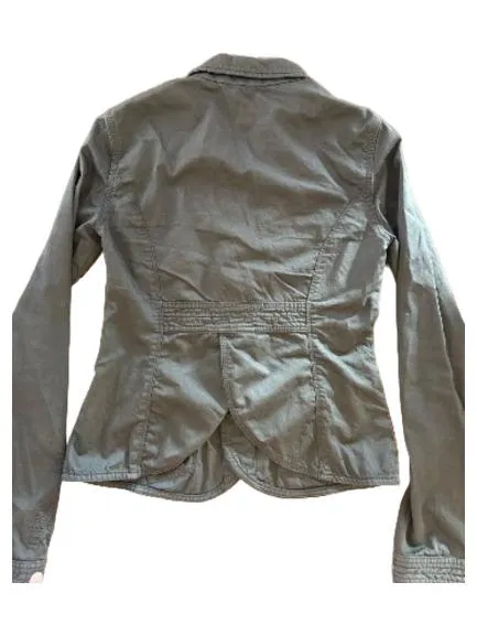 Diesel Damen Blazer Jacke Schwarz Baumwolle Casual Gr. L 42 2