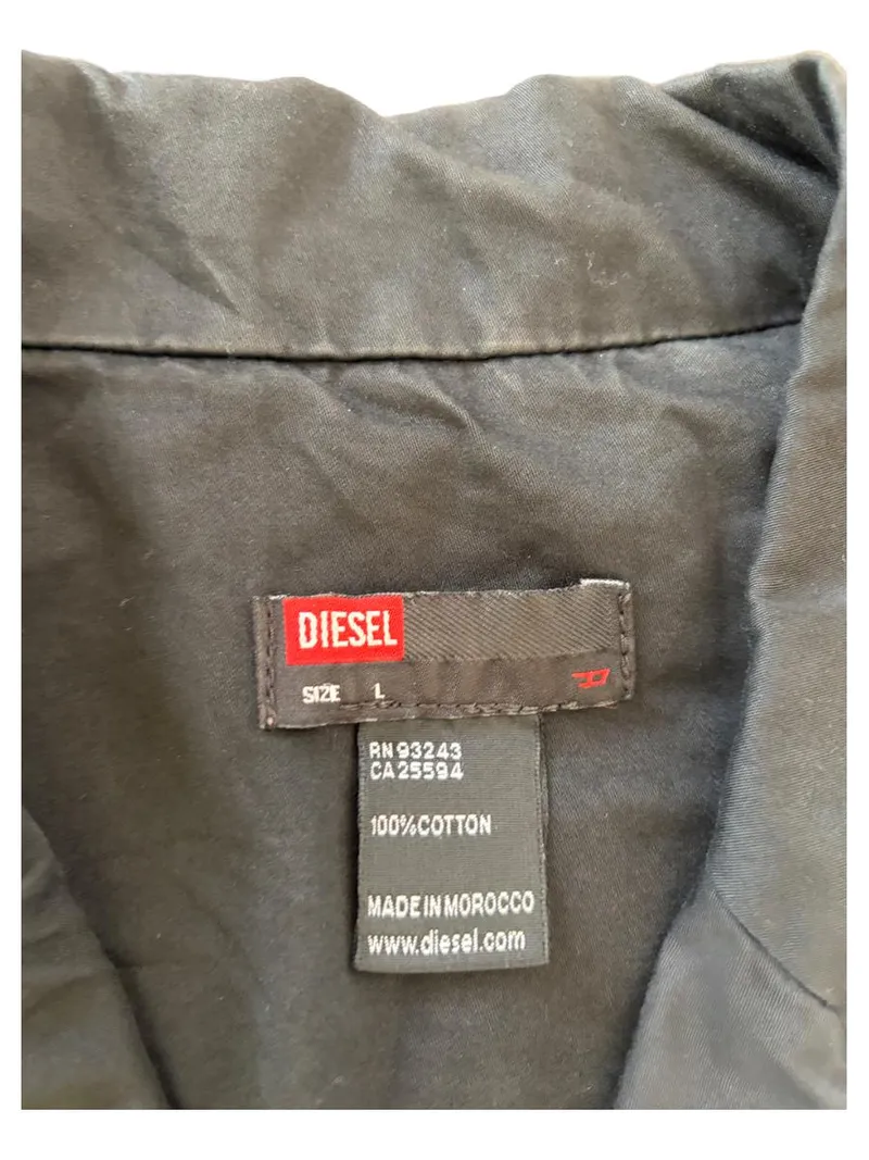 Diesel Damen Blazer Jacke Schwarz Baumwolle Casual Gr. L 42 5