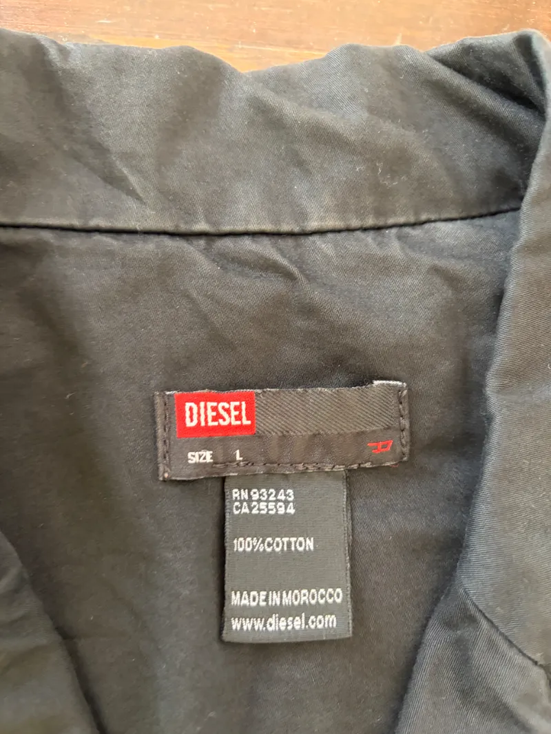Diesel Damen Blazer Jacke Schwarz Baumwolle Casual Gr. L 42 8
