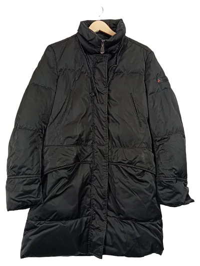 Peuterey Damen Winterjacke Kapuze Gesteppt Schwarz Gr. 42 XL Praktisch