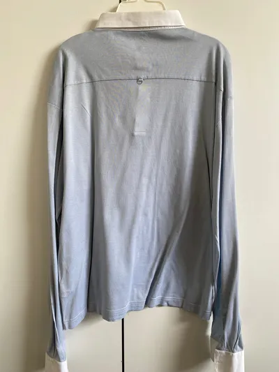 Dormeuil Herren Freizeithemd Langarm Blau Gr. 50/L Baumwolle Casual Uni