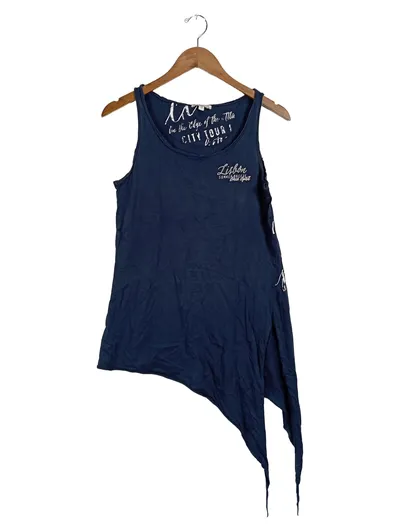 Soccx Spirit Damen Top Tanktop Gr. S/36 Blau Lisbon Asymmetrisch