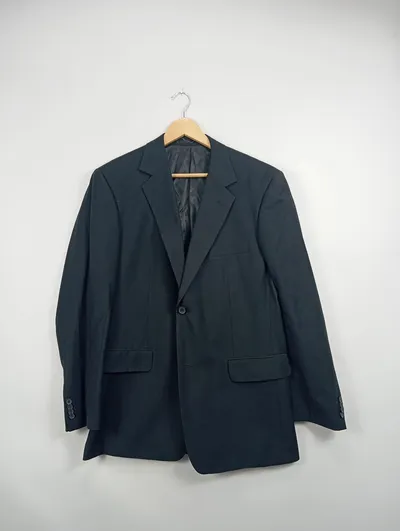 Barisal Herren Sakko Business Schwarz Gr. 52/XL Gestreift Blazer Anzugjacke
