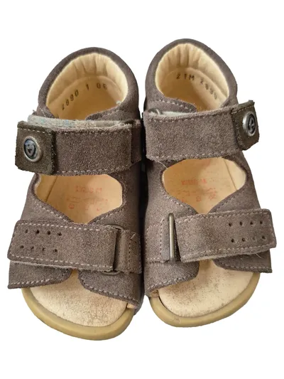 Däumling Sandalen Kinder Jungen Gr. 21 Braun Wildleder Klettverschluss