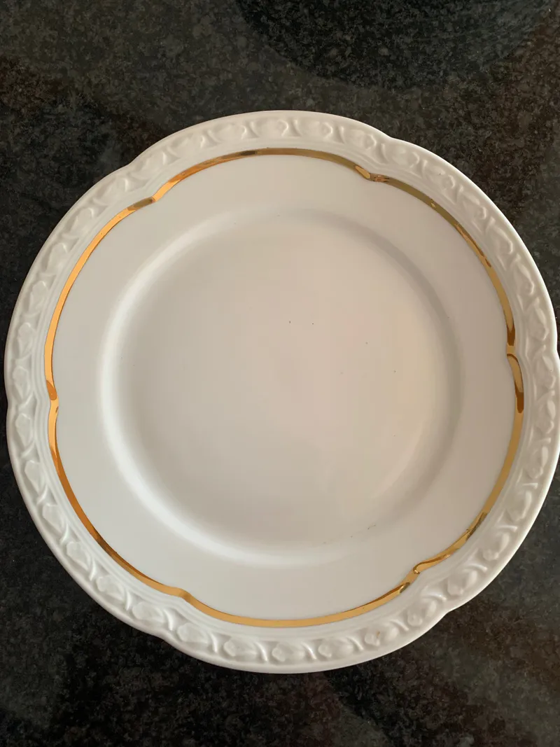 Edelstein Bavaria Platzteller Porzellan Weiß 20cm Klassisch Floral Festlich 4