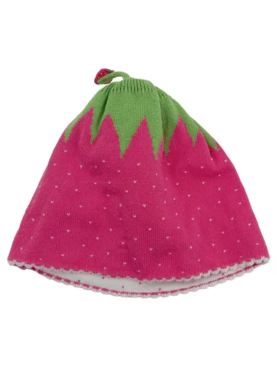 MaxiMo Kinder Mütze Erdbeere Gr. 47 Baumwolle Mehrfarbig Beanie
