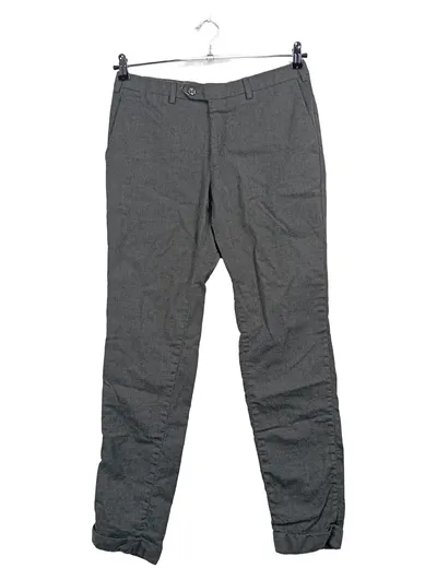 Massimo Dutti Herren Stoffhose Business Grau Gr. 48 Wolle