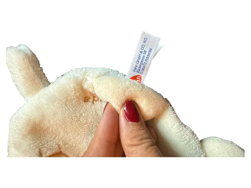 Fehn Baby Kuscheltier Hase Beige Plüschtier Schmusetier 4
