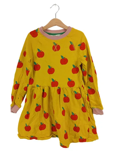 Mini Boden Mädchen Sweatkleid Tiermotiv Gelb Gr. 134