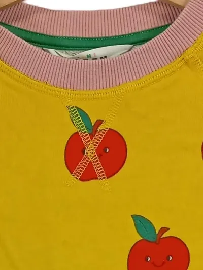 Mini Boden Mädchen Sweatkleid Tiermotiv Gelb Gr. 134