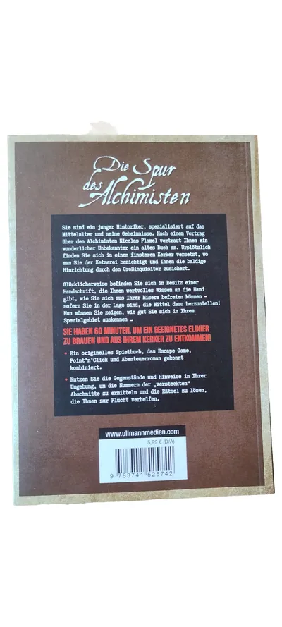 Ullmann Pocket Escape Book Die Spur des Alchimisten Rätselspiel Buch Neu