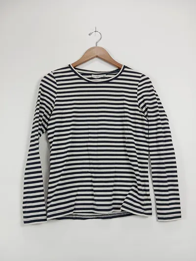 MINIMUM Damen Langarmshirt Gestreift Gr. 34 Casual Mehrfarbig