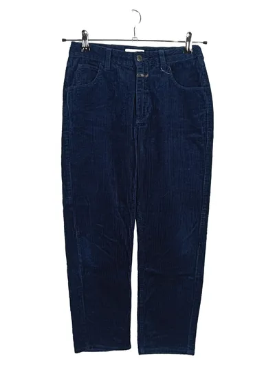 CLOSED Damen Cordhose Blau Strukturmuster Casual Gr. W26/34/XS