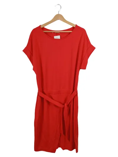 Odeon T-Shirt Kleid Damen Rot L Kurzarm Viskose Freizeit Midikleid