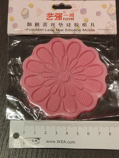 YQYM Fondant Spitzenmatte Silikonform Blume Backform Giessform Pink
