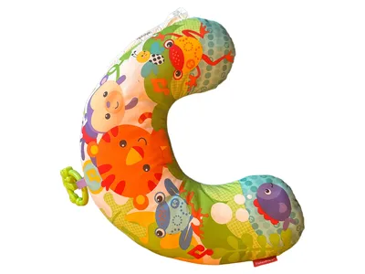 Fisher-Price Kinder Nackenkissen Tiermotiv Mehrfarbig Baby Reisekissen