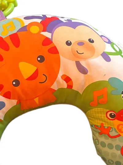 Fisher-Price Kinder Nackenkissen Tiermotiv Mehrfarbig Baby Reisekissen