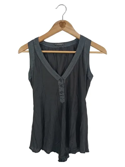 Strenesse Damen Top Shirt Gr. 40/L Schwarz Casual Baumwolle